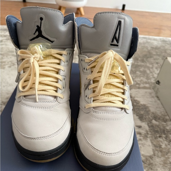 Air Jordan Gray and Cream Sneakers